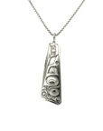 Pendant - Sterling Silver - Triangle - Hummingbird - 30mm