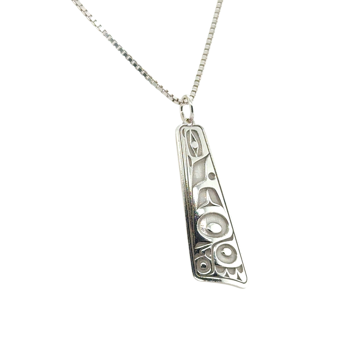 Pendant - Sterling Silver - Triangle - Hummingbird - 30mm