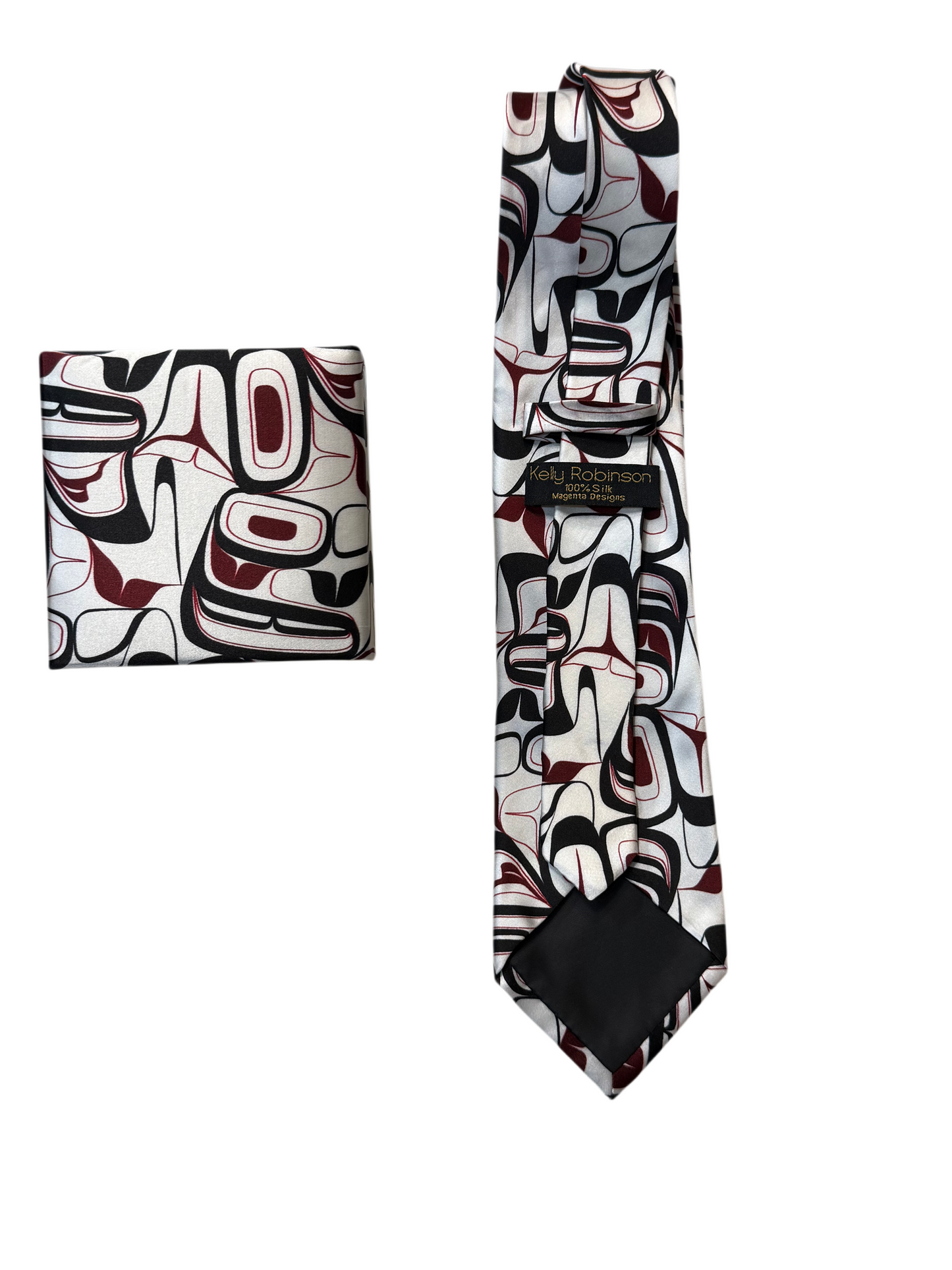 Tie - Silk - Eagle - Red & Black
