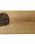 Serving Board - Canadian Hickory Wood - Flower Raven