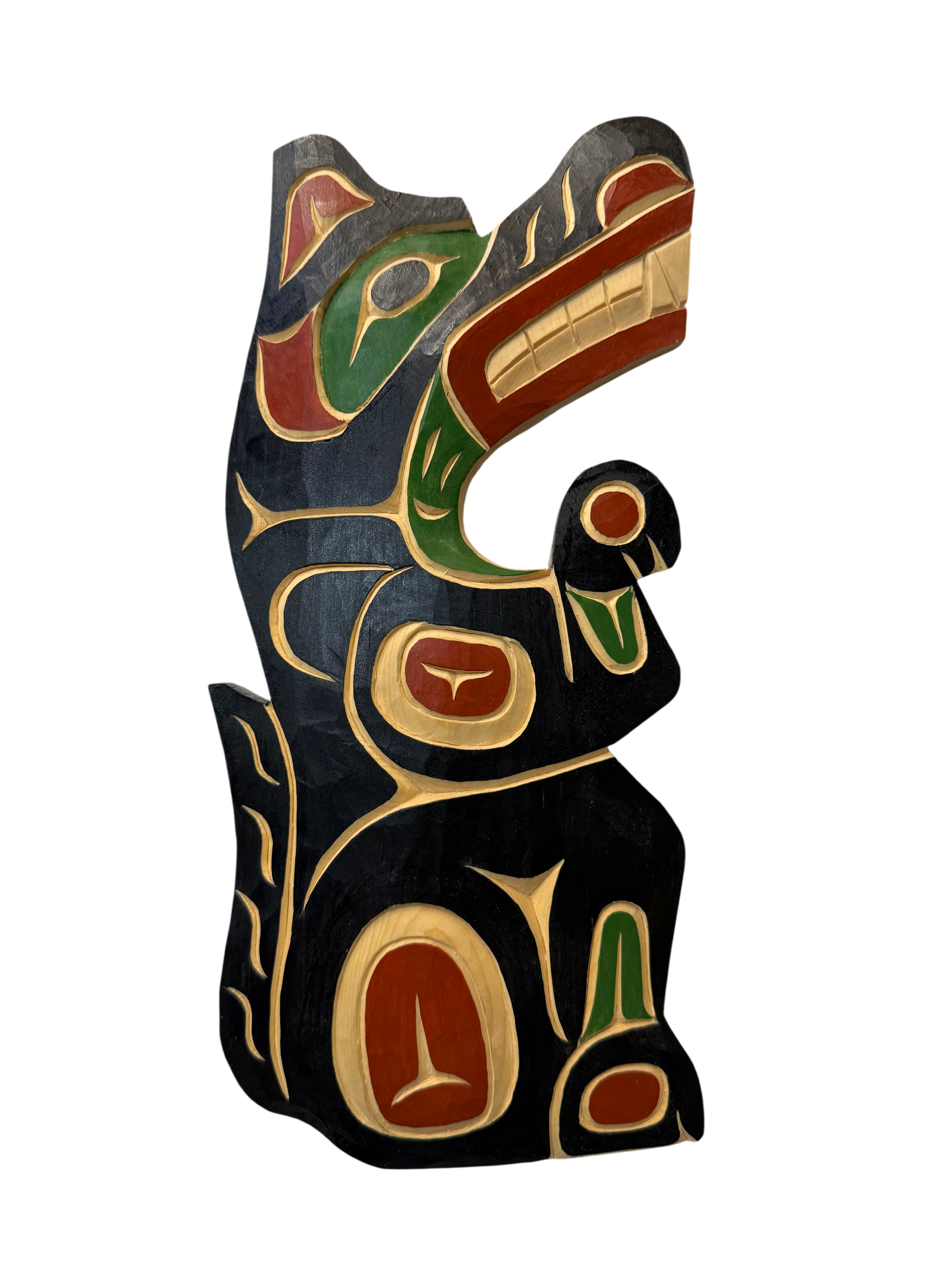 Wooden Plaque - Yellow Cedar - Wolf