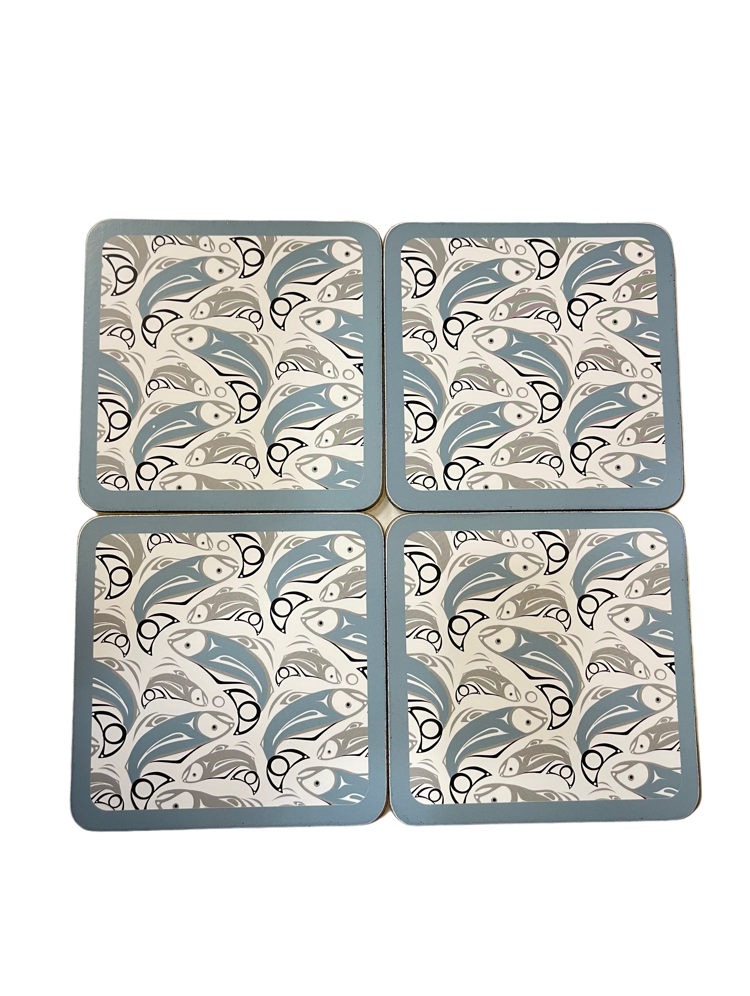 Coasters - Cork - Set of 4 - Salmon