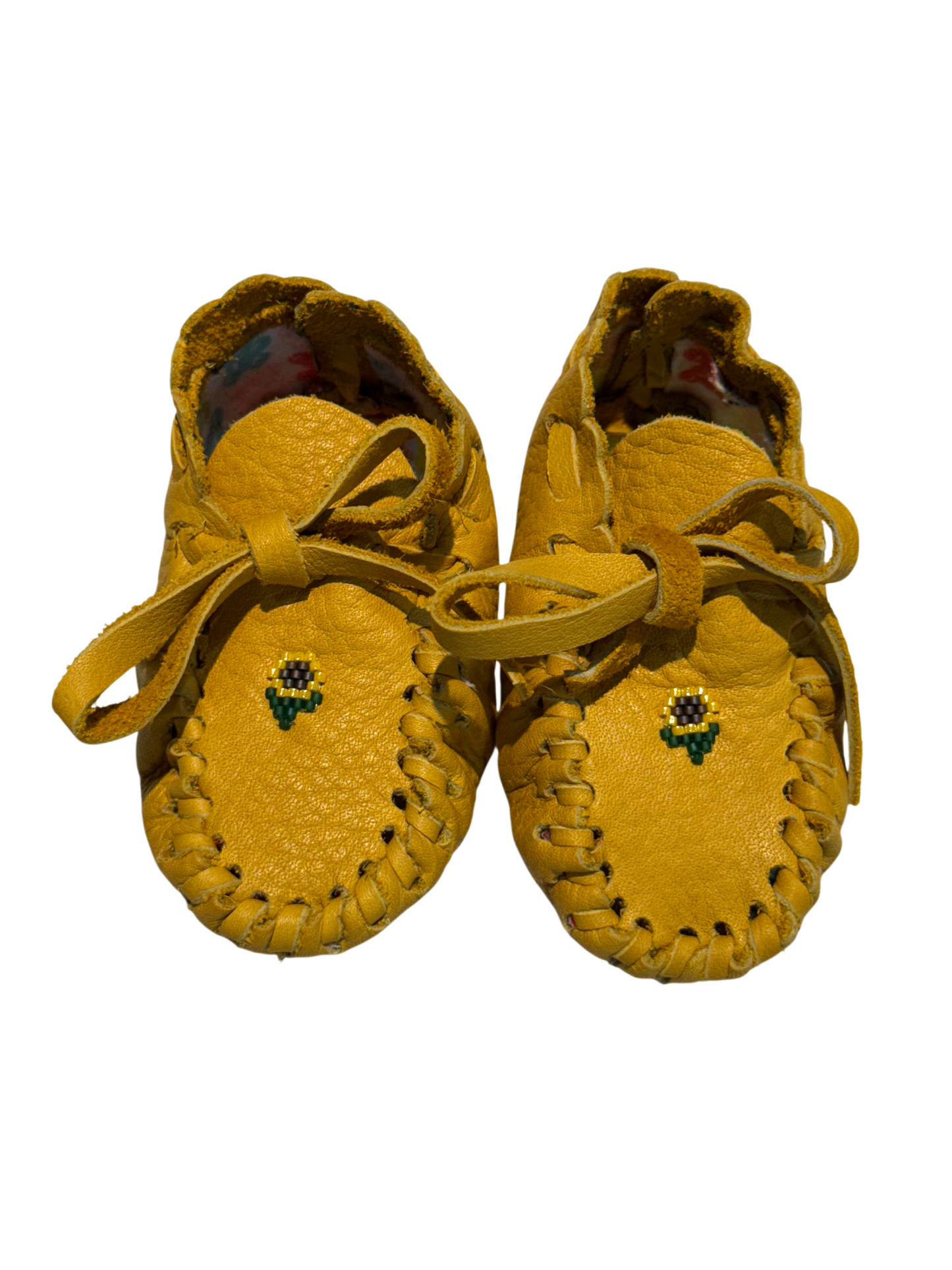 Moccasins - Infant - Bison Leather - Sunflower