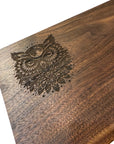 Serving Board - Canadian Walnut - Owl Moon