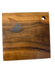 Serving Board - Canadian Walnut - Blue & Copper Ferns