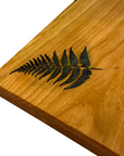 Serving Board - Canadian Cherry Wood - Green Fern
