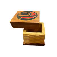 Bentwood Box - Mini - Salmon Egg - Carved - Natural