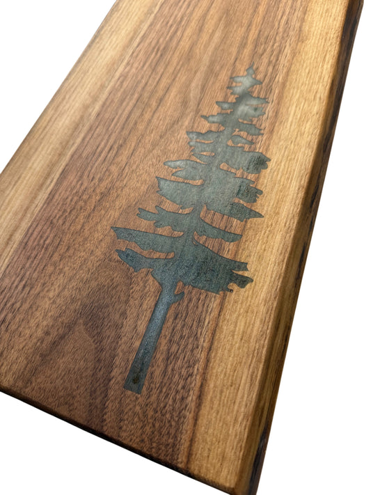 Serving Board - Canadian Walnut Wood - Live Edge - Sitka Tree