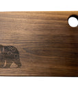 Serving Board - Canadian Walnut Wood - Flower Bear