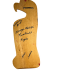 Wood Plaque - Pine - Eagle, Hummingbird, Bear, & Salmon