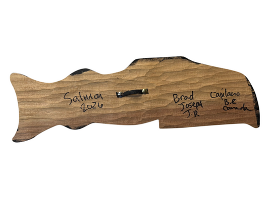 Wooden Plaque - Red Cedar - Salmon - Red