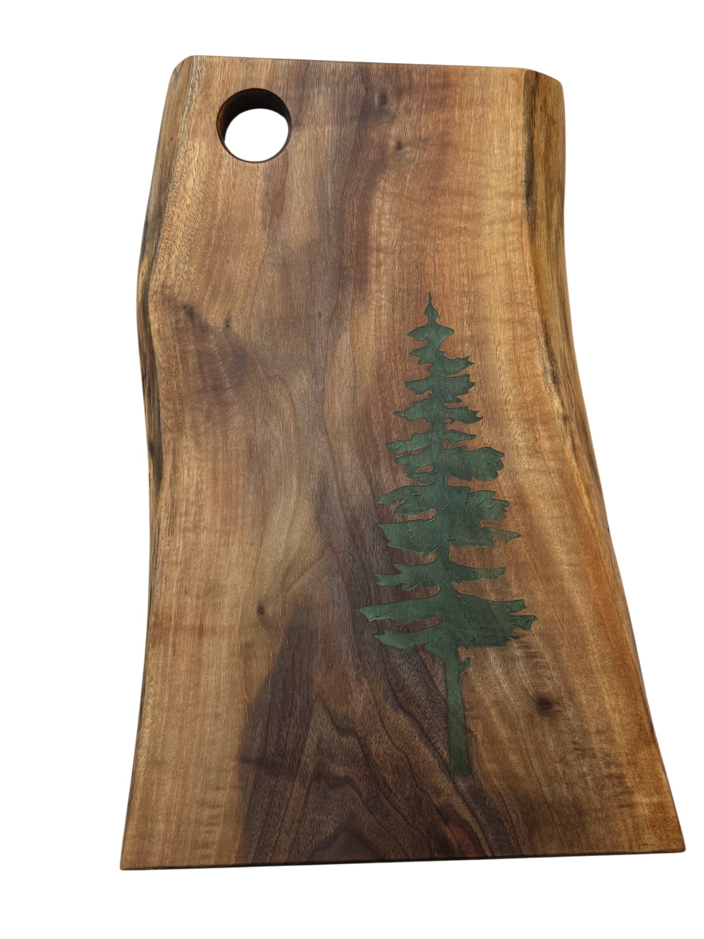 Serving Board - Canadian Walnut Wood - Sitka Tree - Live Edge