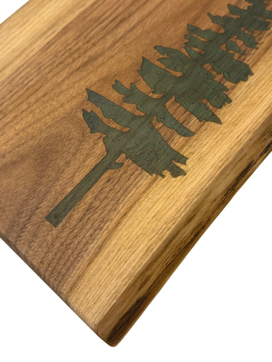 Serving Board - Canadian Walnut Wood - Live Edge - Sitka Tree