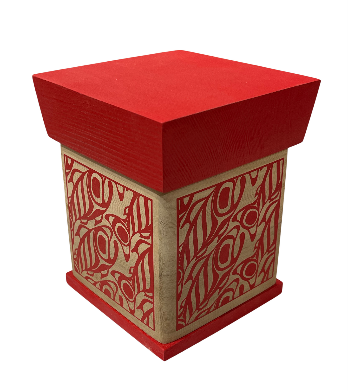Bentwood Box - Salmon - Red