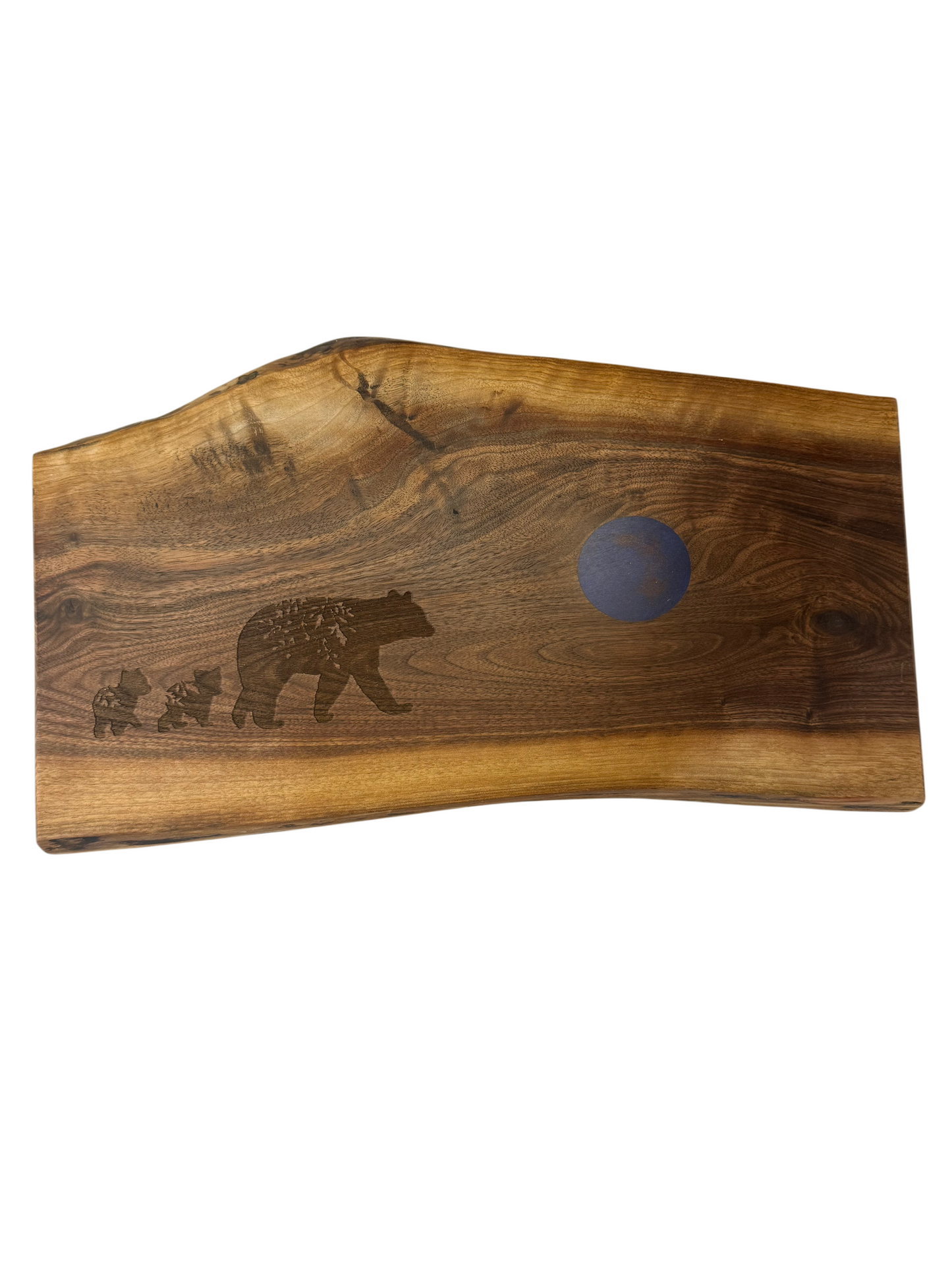 Serving Board - Walnut - Live Edge - Blue Moon Bear