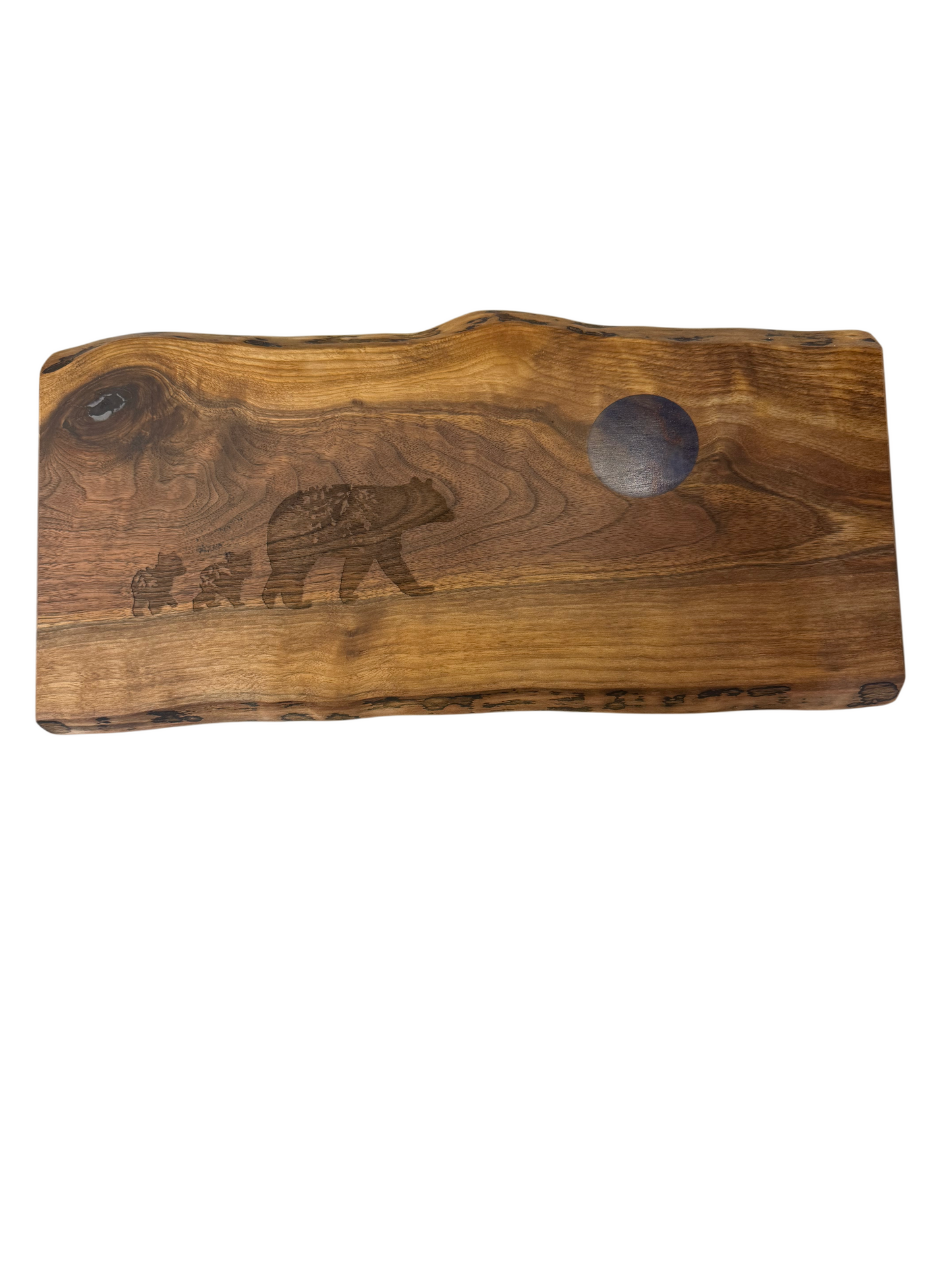 Serving Board - Walnut - Live Edge - Blue Moon Bear
