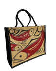 Tote Bag - Jute - Salmon - Red