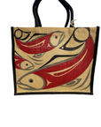 Tote Bag - Jute - Salmon - Red