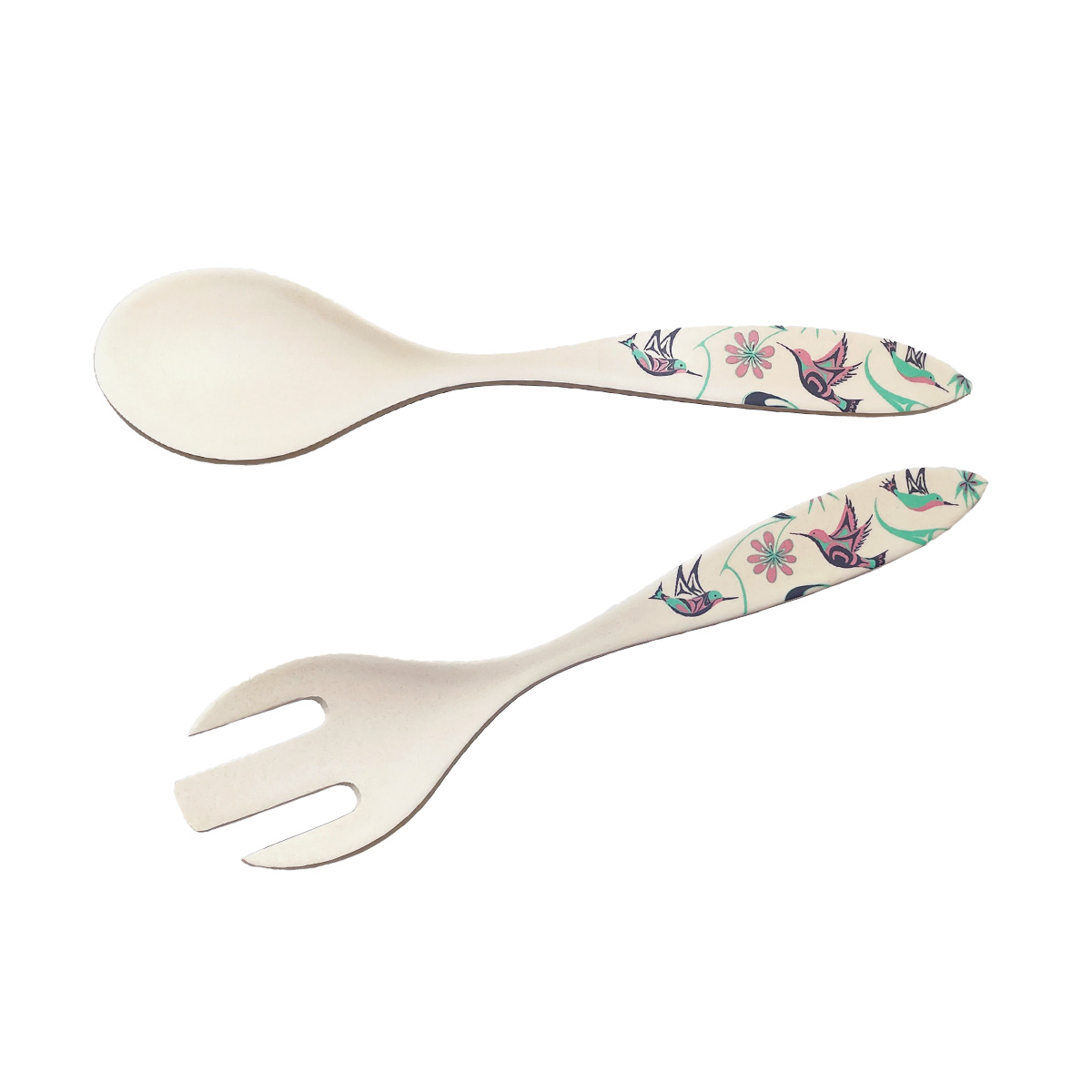 Salad Servers - Bamboo - Hummingbird