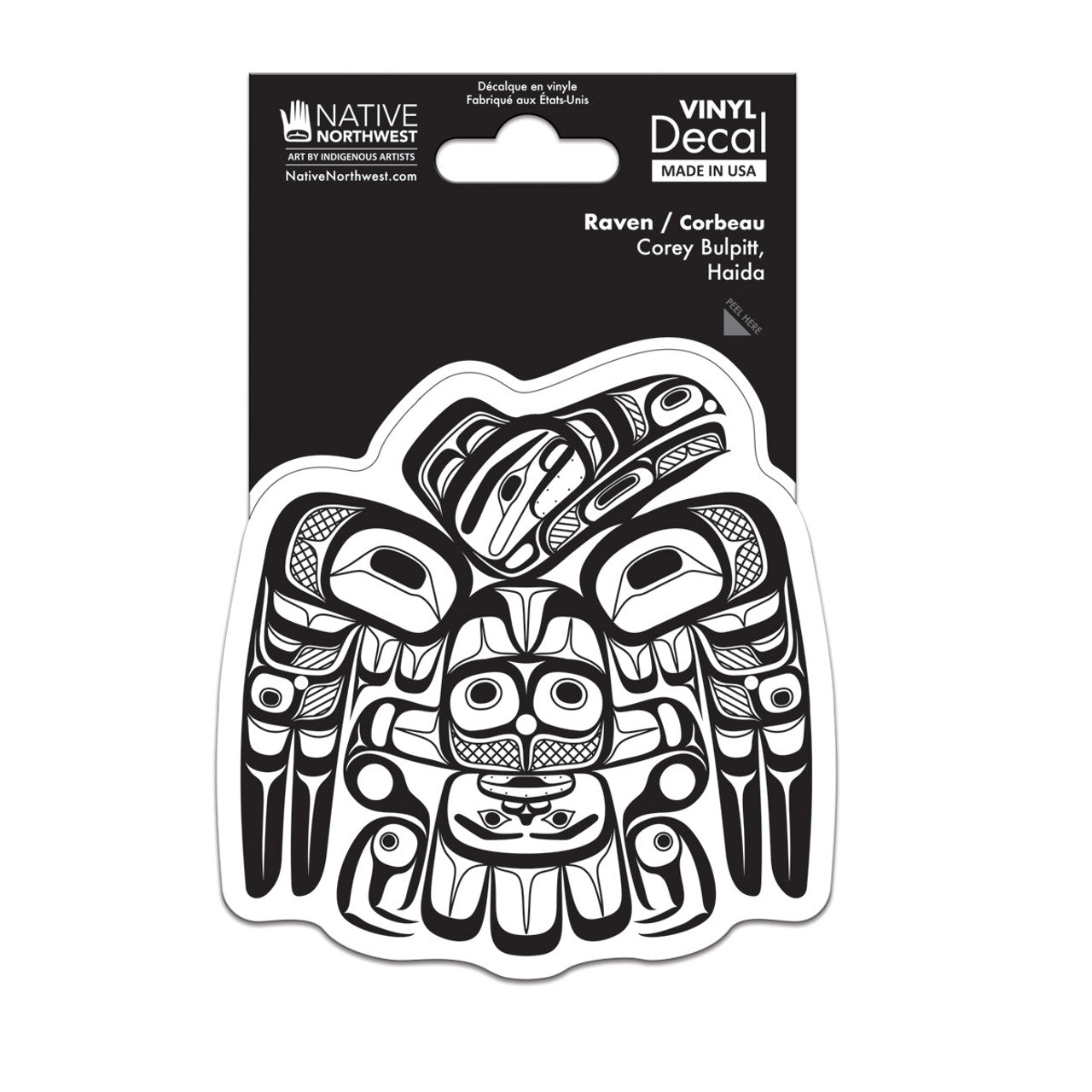 Decal - Black and White Raven