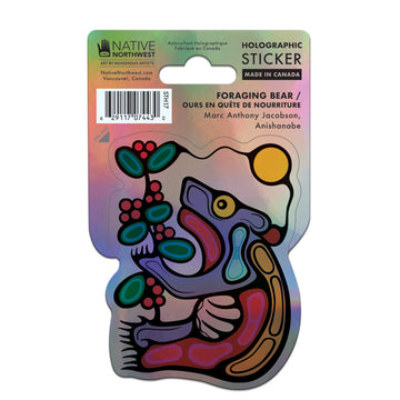 Sticker - Holographic - Foraging Bear