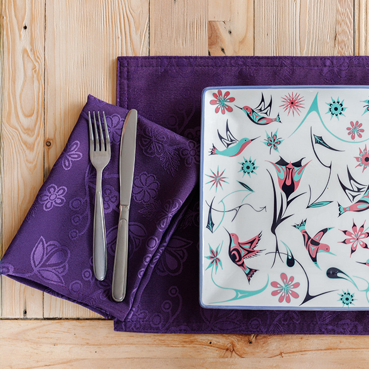 Napkins - Woven - Set of 2 - Ojibwe Florals