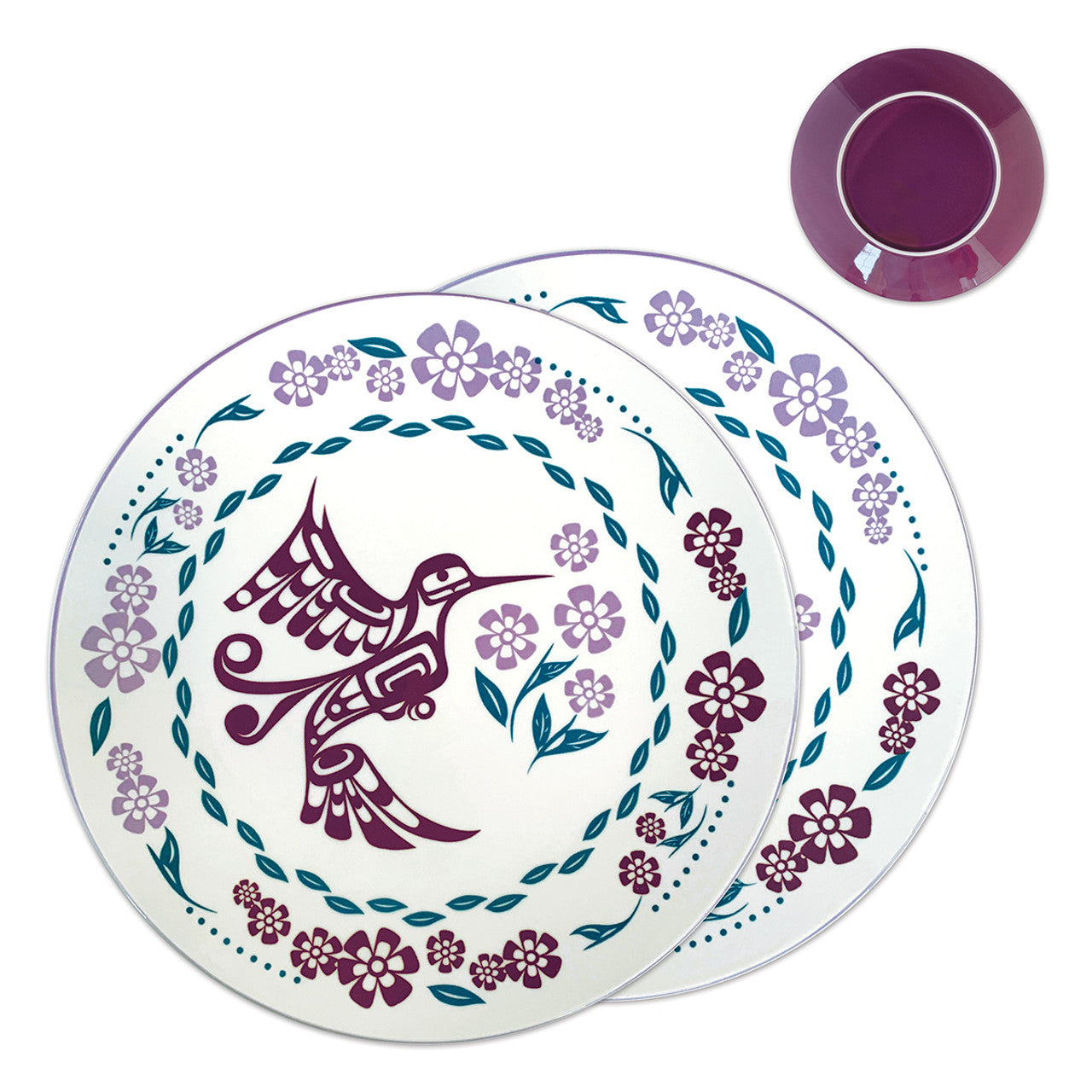 Dinner Plate - Set of 2 - Porcelain - Hummingbird Purple