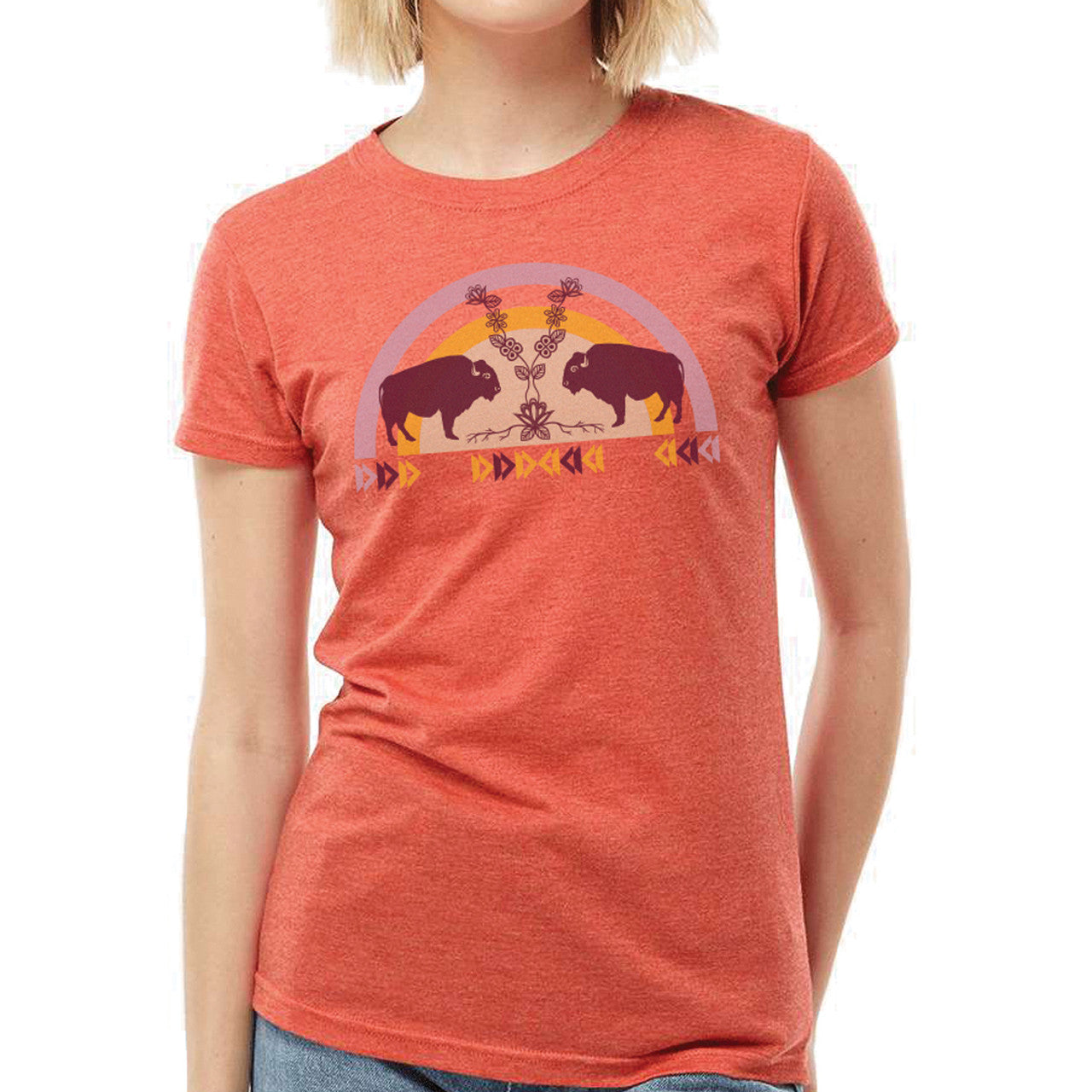 T-shirt - Women&#39;s - Buffaloes (MashkodeBiizhikina)