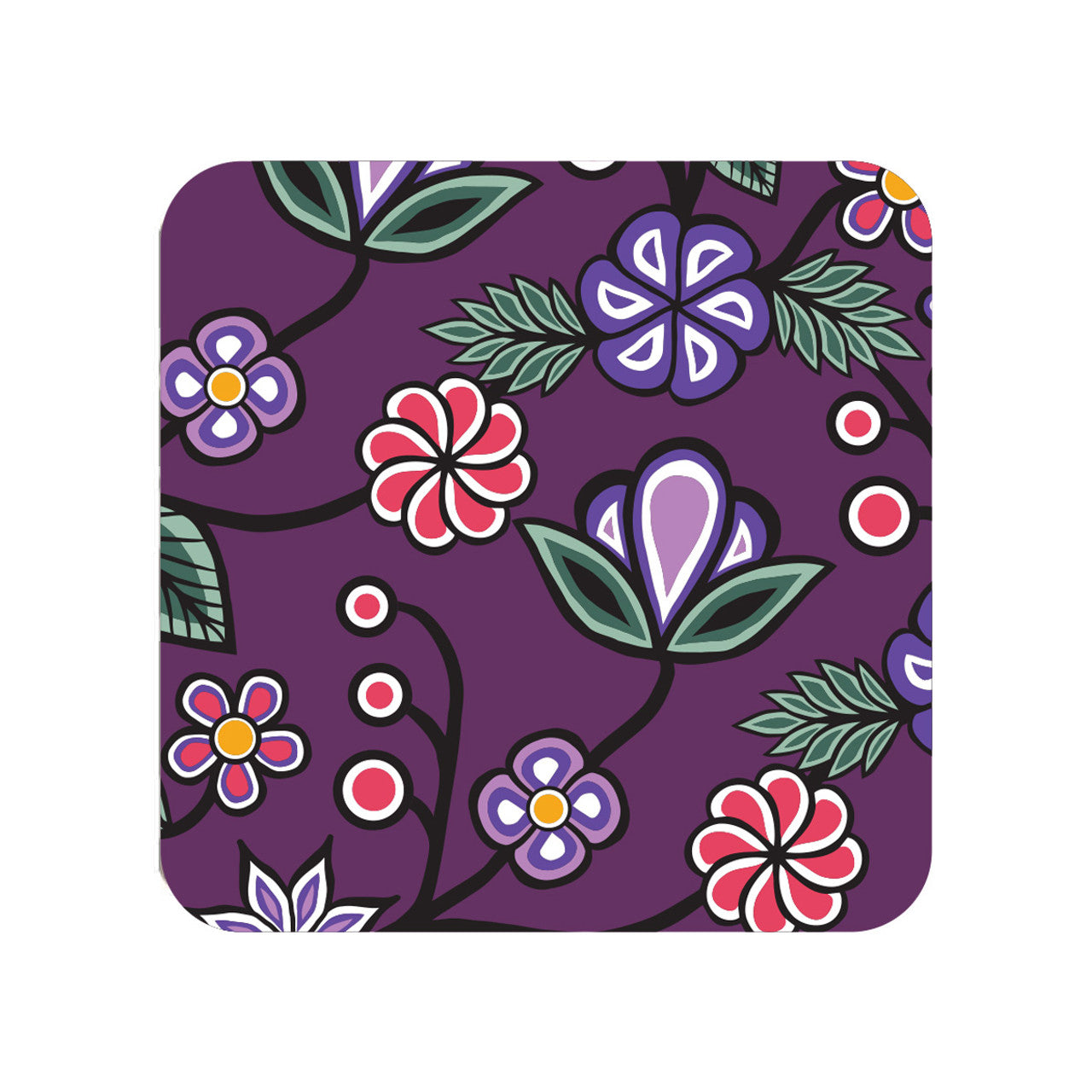 Coaster - Cork - *Ojibwe Flowers