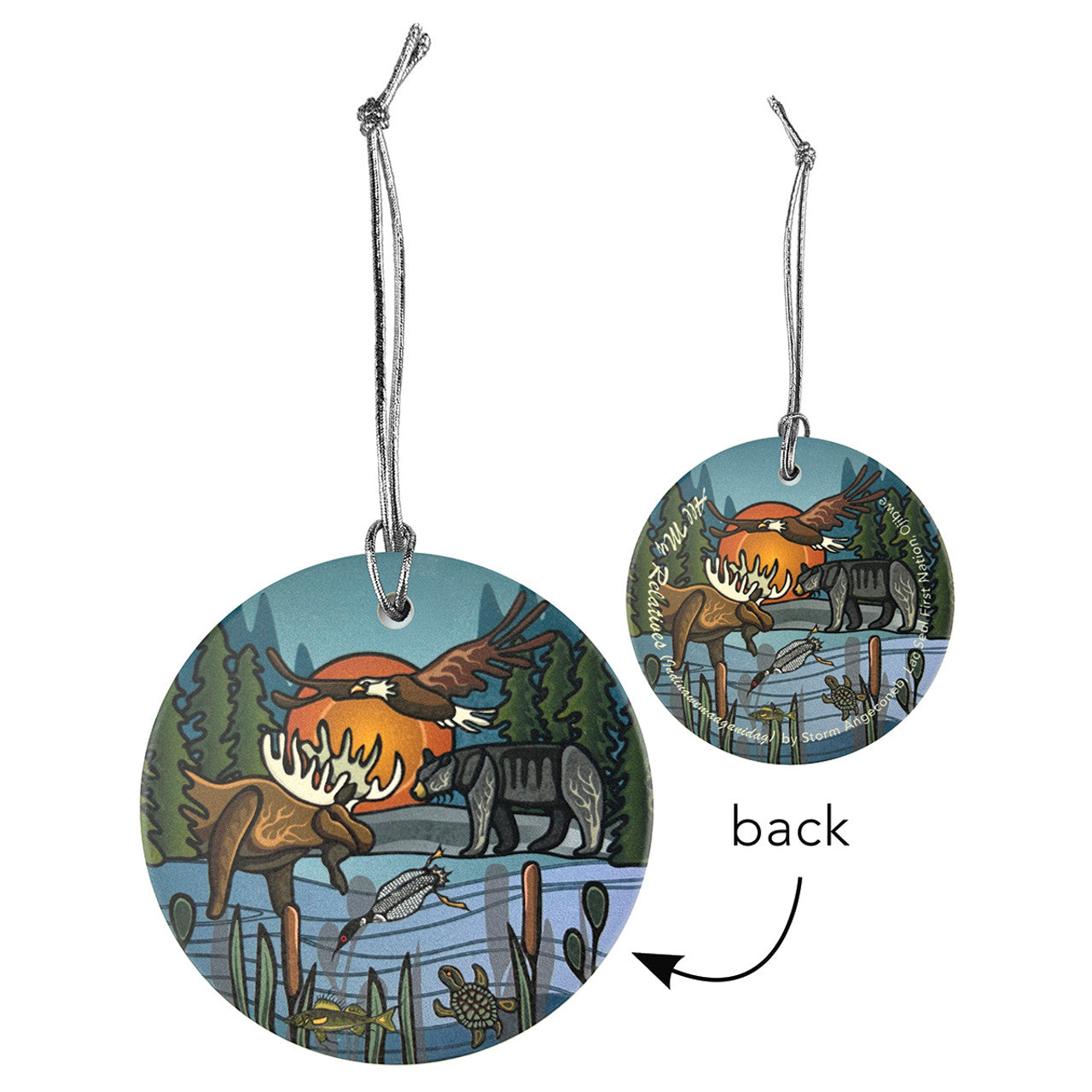 Ornament - Ceramic - Flat - All My Relatives (Indinawemaaganidag)