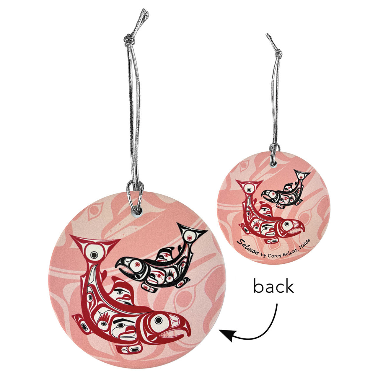 Ornament - Ceramic - Flat - Salmon