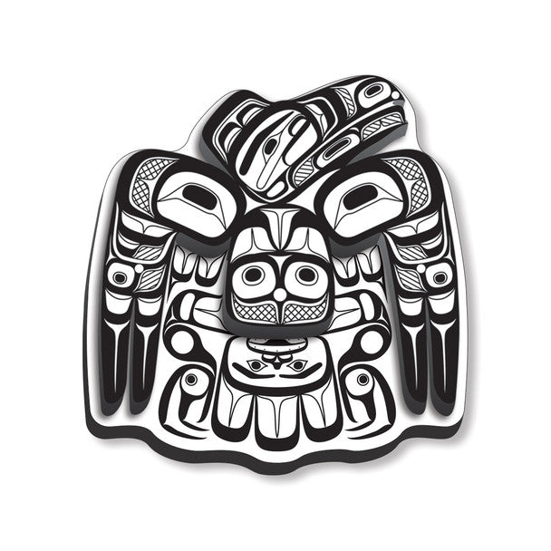 Magnet - 3D - Monochrome Raven