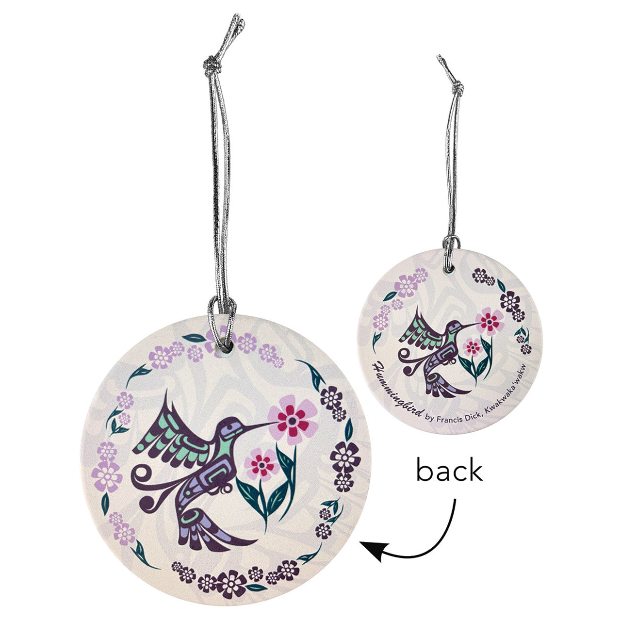 Ornament - Ceramic - Flat - Hummingbird