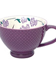 Mug - Porcelain - Textured - Hummingbird Purple