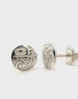 Earrings - Sterling Silver - Stud - Raven - Micro - 8mm