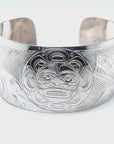 Bracelet - Sterling Silver - 1 1/4" - Eagle, Moon, & Wolf