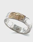 Ring - Gold and Silver - 1/4" - Raven - Size 12.5