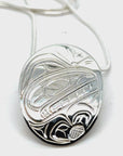 Pendant - Sterling Silver - Oval - Orca
