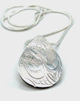 Pendant - Sterling Silver - Teardrop - Hummingbird