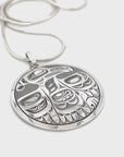 Pendant - Sterling Silver - Round - Raven