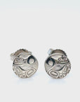 Earrings - Sterling Silver - Stud - Wolf - Micro - 8mm