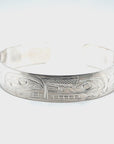 Bracelet - Sterling Silver - 1/2" - Orca & Wolf - Medium