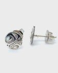 Earrings - Sterling Silver - Stud - Orca - Micro - 8mm