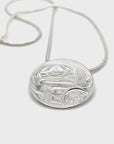 Pendant - Sterling Silver - Round - Frog