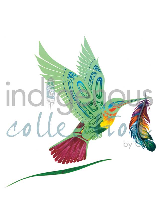 Card - Shorty - Green Hummingbird - 6x9