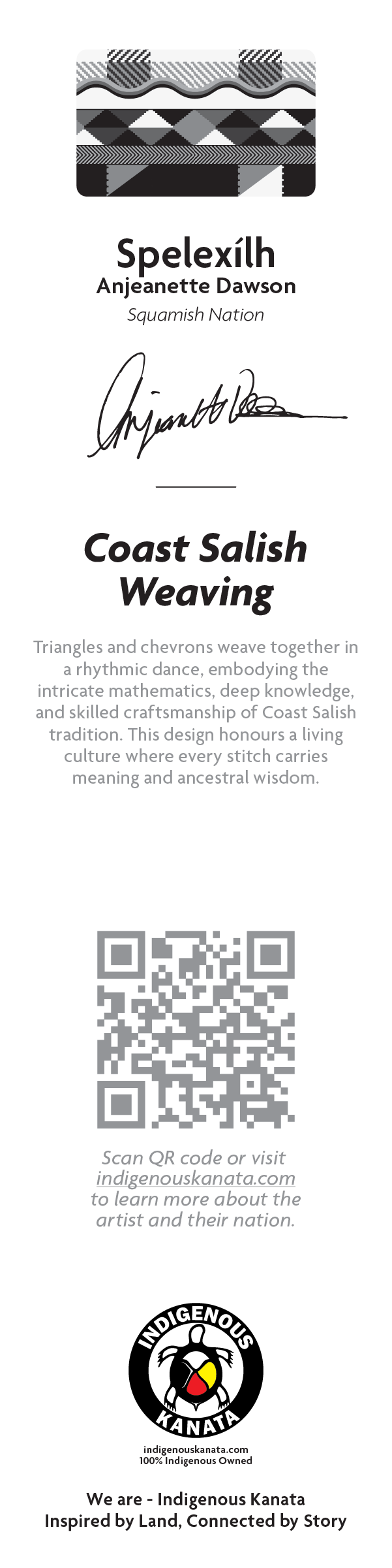 Bookmark - Coast Salish Weaving - Red