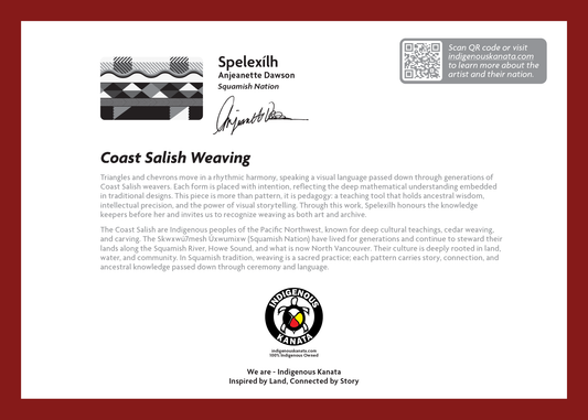 Card - Coast Salish Weaving (Red) - 5x7