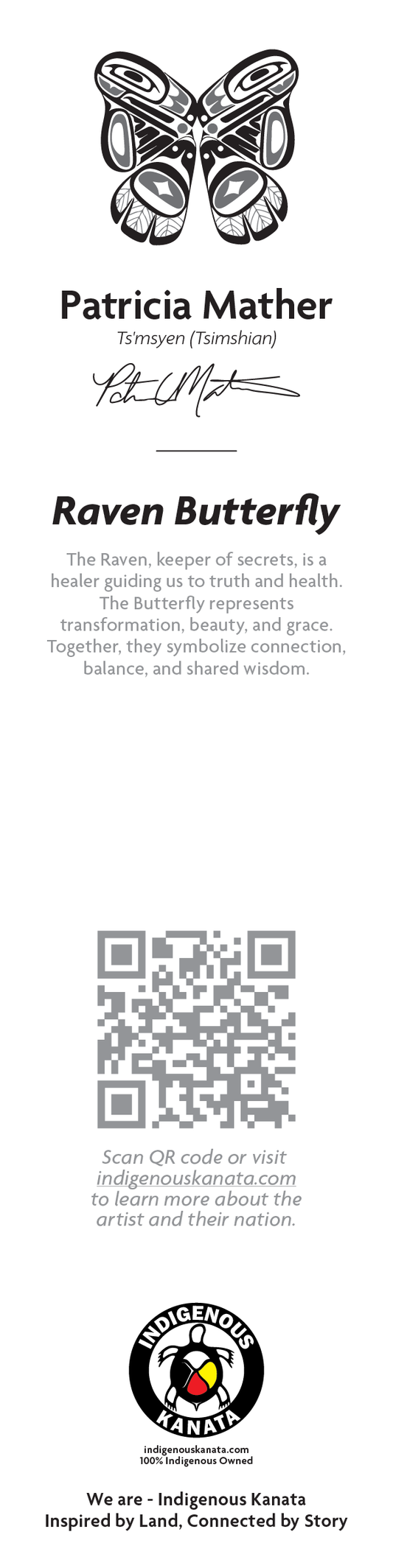 Bookmark - Raven Butterfly
