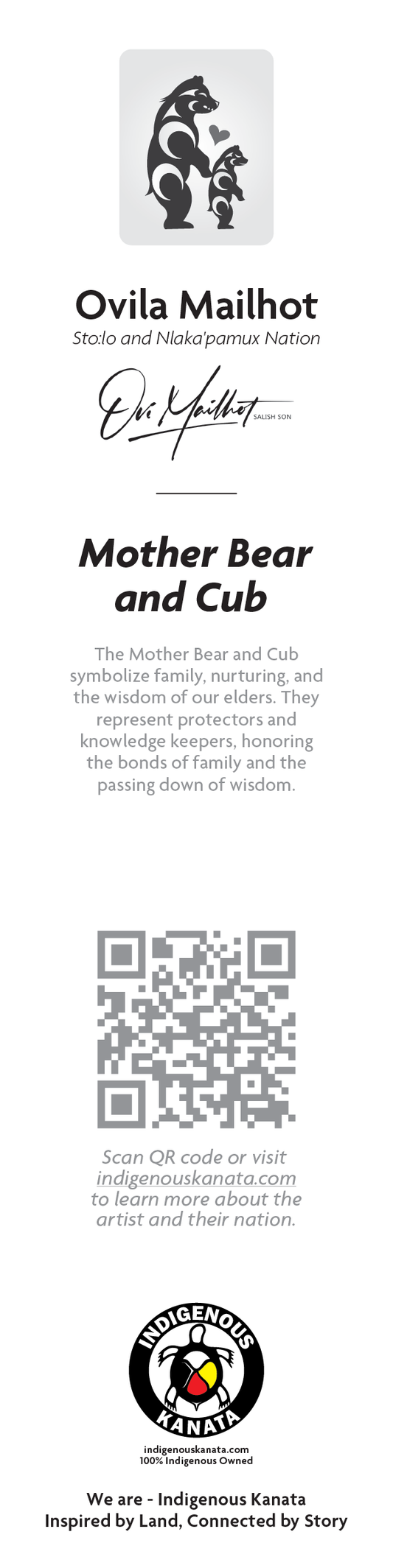 Bookmark - Mother Bear and Cub
