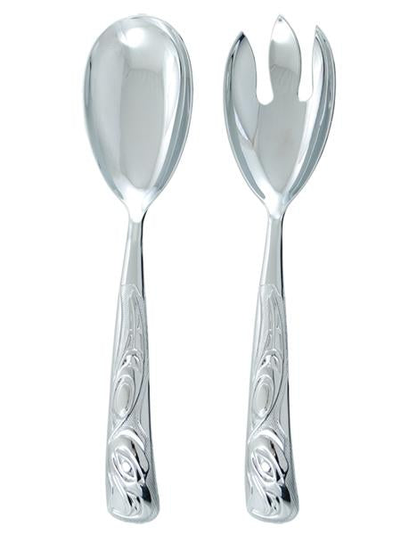 Salad Servers - Chrome - Eagle